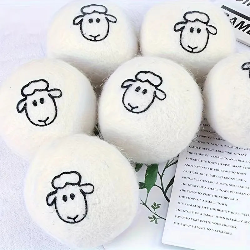 Wool Dryer Balls — Reusable Natural Fabric Softener (3/6 Pack)